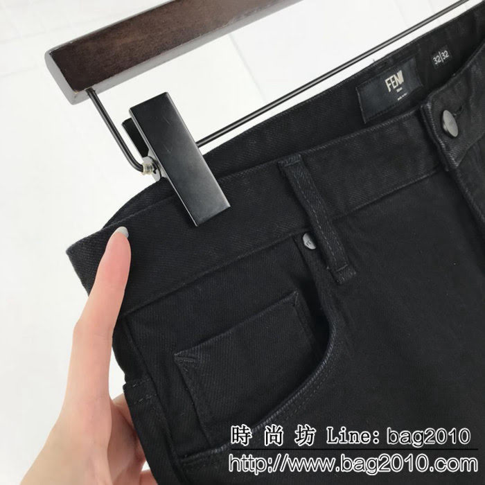 FENDI芬迪 18ss秋冬新款 刺繡小眼睛款 代工廠訂單 男款牛仔褲 ydi2245
